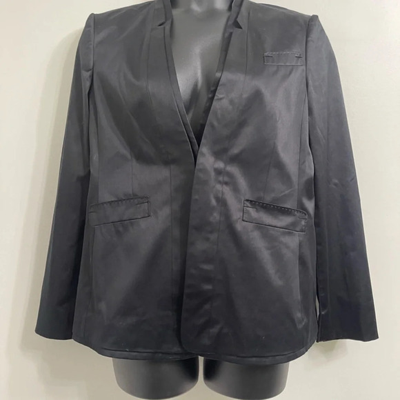 Max Azria Satin Blazer Size L - Picture 2 of 8